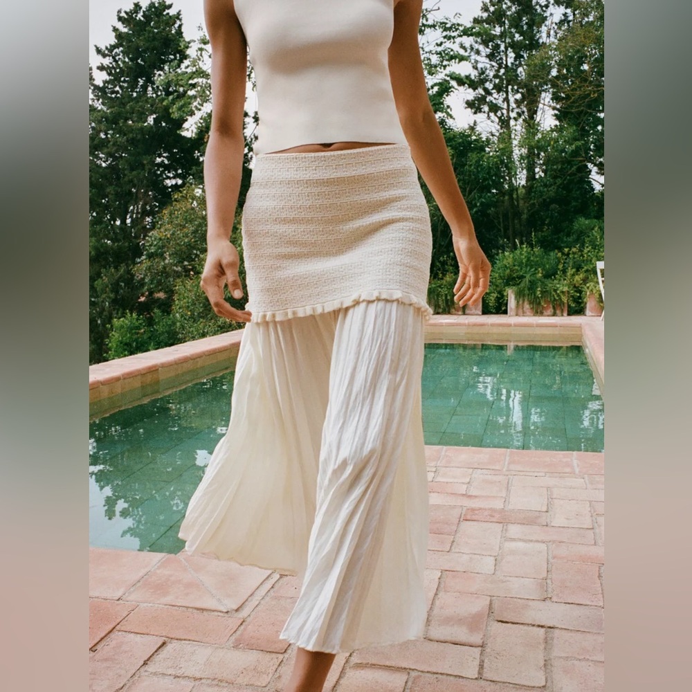 Zara Combine Knit Skirt